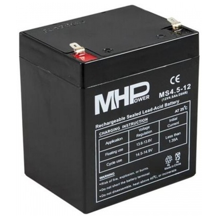 CARSPA Pb akumulátor MHPower VRLA AGM 12V/4,5Ah (MS4.5-12, MS4.5-12