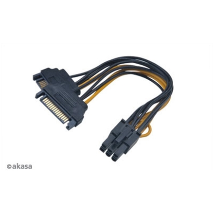 AKASA SATA adaptér 2 x SATA na 6pin PCIe, AK-CBPW13-15