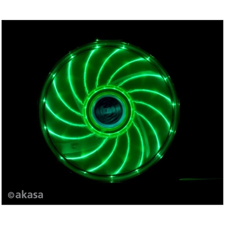 přídavný ventilátor Akasa Vegas LED 12 cm zelená, AK-FN091-GN