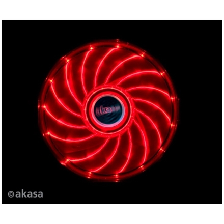 přídavný ventilátor Akasa Vegas LED 12 cm červená, AK-FN091-RD