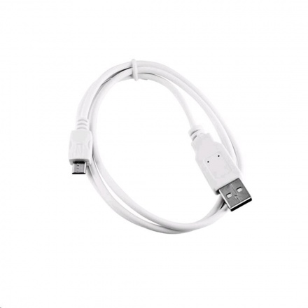 Kabel C-TECH USB 2.0 AM/Micro, 2m, bílý, CB-USB2M-20W