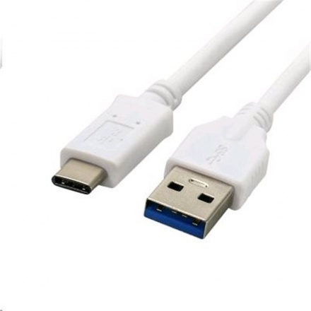 Kabel C-TECH USB 3.0 AM na Type-C kabel (AM/CM), 1m, bílý, CB-USB3C-10W