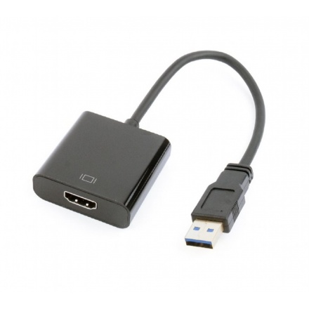 GEMBIRD Redukce USB 3.0 - HDMI, M/F, 15cm, černý, A-USB3-HDMI-02