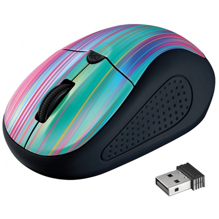 myš TRUST Primo Wireless Mouse - black rainbow, 21479