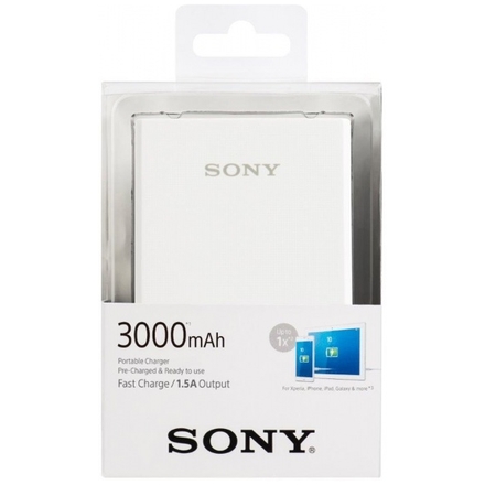 Sony Powerbank CP-E3W2 bílý, 3000 mAH, CP-E3W2