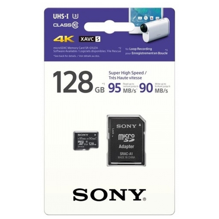 SONY microSD SRG1UZ 128GB, class10,95MB/s, adapter, SRG1UZ