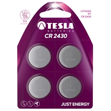 TESLA - baterie TESLA CR2430, 4ks, CR2430, 1099137108
