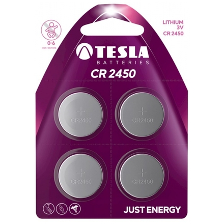 TESLA - baterie TESLA CR2450, 4ks, CR2450, 1099137109