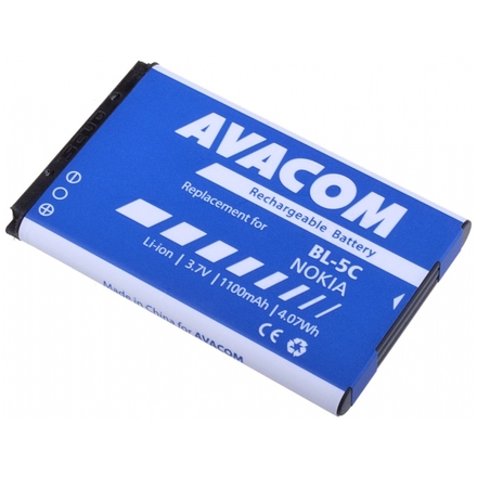 Baterie AVACOM GSNO-BL5C-S1100A do mobilu Nokia 6230, N70, Li-Ion 3,7V 1100mAh (náhrada BL-5C), GSNO-BL5C-S1100A