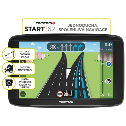 TomTom START 62 Europe, LIFETIME mapy, 1AA6.002.02