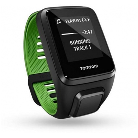 TomTom Runner 3 Cardio + Music + Bluetooth sluchátka (L), černá/zelená, 1RKM.001.10