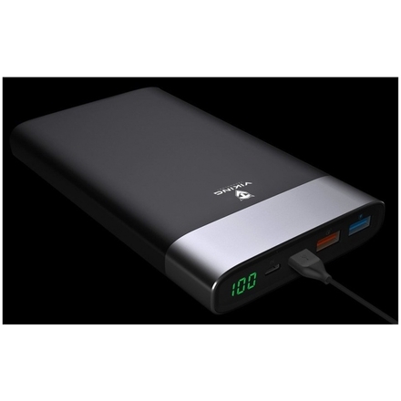 VIKING POWER BANK VIXEN QC3.0 20000mah, Černá, USB-C, QUICK CHARGE, podpora rychlonabíjení, VIXQC320B