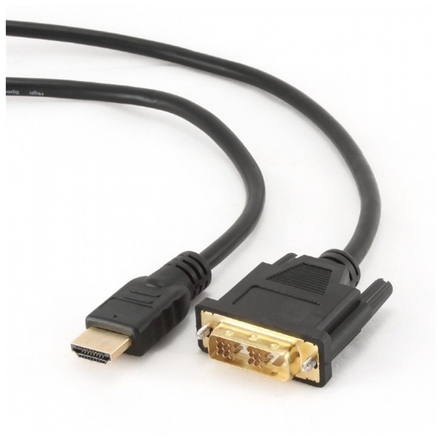 GEMBIRD Kabel HDMI-DVI 0,5m,M/M stín., zlacené konekt. 1.3, CC-HDMI-DVI-0.5M