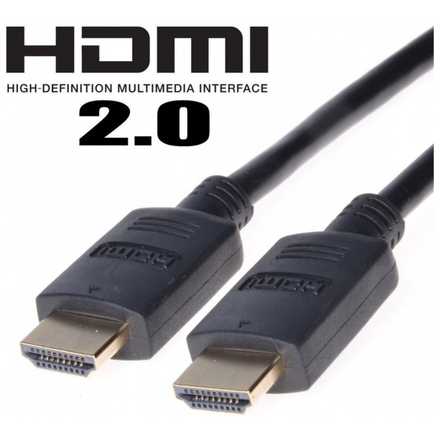 PremiumCord HDMI 2.0 High Speed+Ethernet, zlacené konk., 1,5m, kphdm2-015
