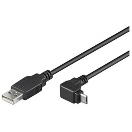 PremiumCord Kabel micro USB 2.0, A-B, 90°, 1m, ku2m1f-90