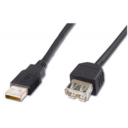 PremiumCord USB 2.0 kabel prodlužovací, A-A, 0,5m, černý, kupaa05bk