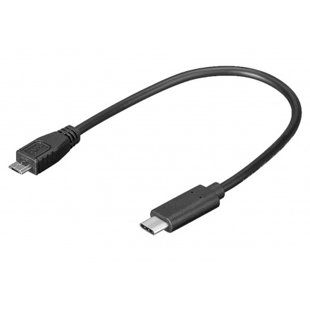 PremiumCord adaptér USB-C - microUSB 2.0, 0,2m, kur31-02