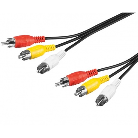 PremiumCord Kabel 3x CINCH-3x CINCH M/M 2m, kjackcmm3-2
