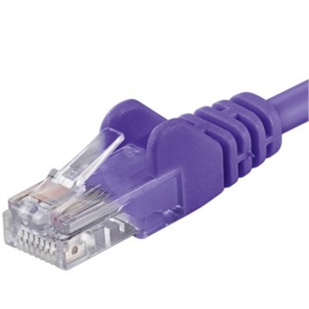 PremiumCord Patch kabel UTP RJ45-RJ45 CAT6 0.5m fialová, sp6utp005V