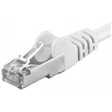 Premiumcord Patch kabel CAT6a S-FTP, RJ45-RJ45, AWG 26/7 1,5m, bílá, sp6asftp015W