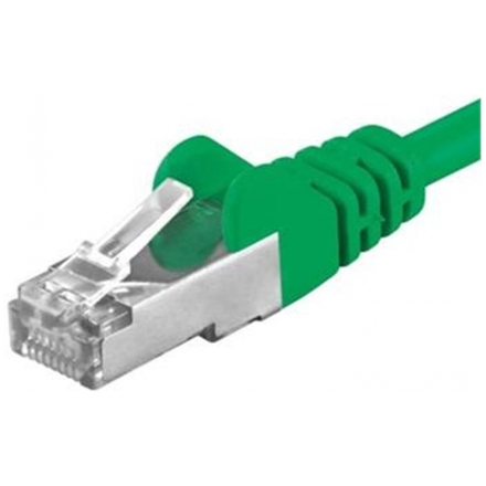 Premiumcord Patch kabel CAT6a S-FTP, RJ45-RJ45, AWG 26/7 0,5m,  zelená, sp6asftp005G