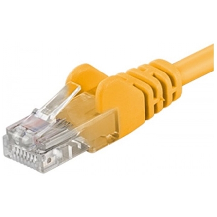 PremiumCord Patch kabel UTP RJ45-RJ45 level 5e 0.25m žlutá, sputp002Y