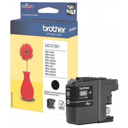 BROTHER LC-121BK (inkoust black, 300 str.), LC121BK - originální