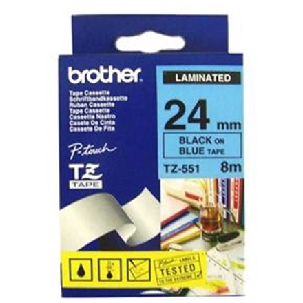 BROTHER TZE-551,  modrá/černá, 24mm, TZE551