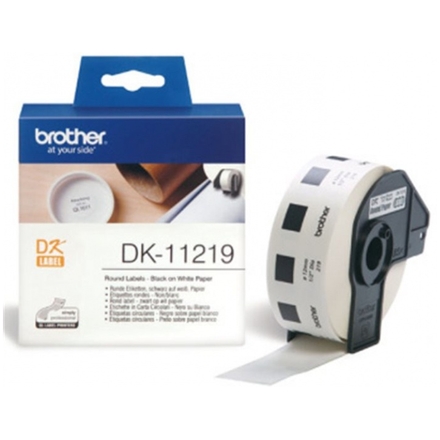 BROTHER DK-11219 (papírové / kulaté, průměr 12 mm -1200ks), DK11219