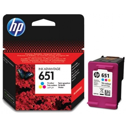 HP 651 3barevná ink kazeta, C2P11AE, C2P11AE - originální