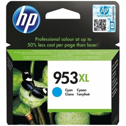 HP 953XL azurová inkoustová kazeta, F6U16AE, F6U16AE - originální