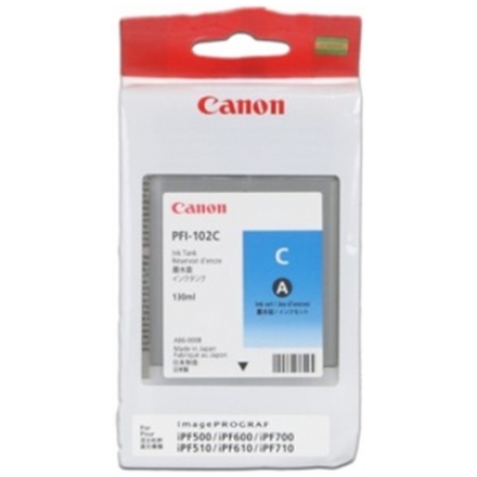 CANON INK PFI-102 CYAN iPF-500, 600, 700, CF0896B001 - originální