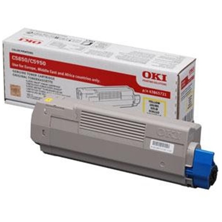 OKI Žlutý toner do C5850/5950/MC560 (6 000 stránek), 43865721 - originální