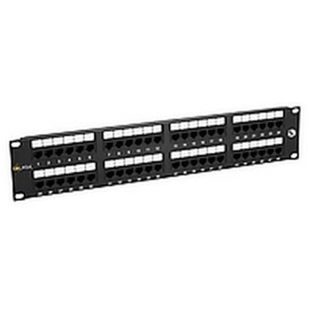 19" patch panel Solarix 48 x RJ45 CAT5E UTP 150 MHz černý 2U SX48-5E-UTP-BK, 24000480