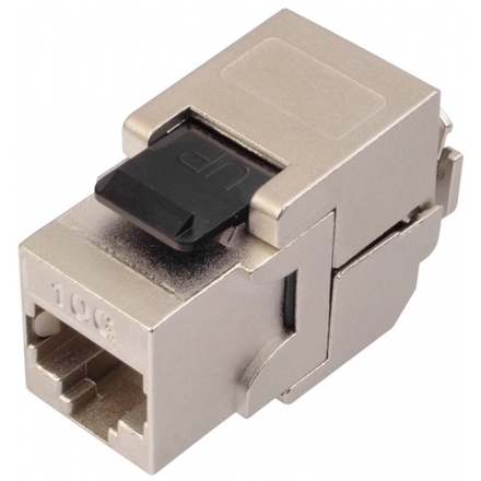 Samořezný keystone Solarix CAT6A STP RJ45 SXKJ-10G-STP-BK-SA Component Level a 4PPoE certifikace, 25286902