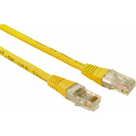 SOLARIX patch kabel CAT5E UTP PVC 1m žlutý, 28340109