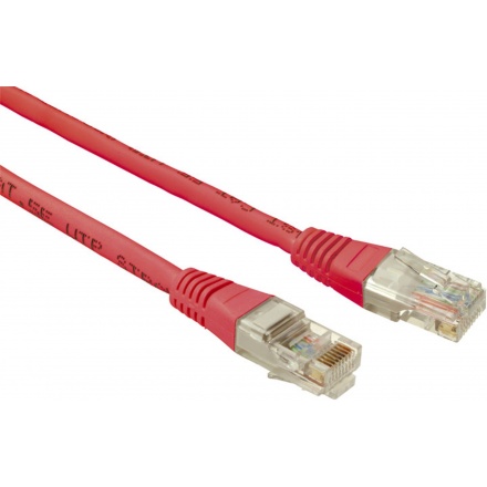 SOLARIX patch kabel CAT5E UTP PVC 0,5m červené, 28360059
