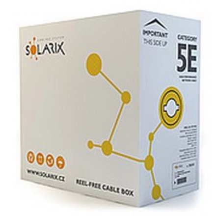 Kabel licna Solarix CAT5E UTP PVC šedý 305m/box SXKL-5E-UTP-PVC, 27800302