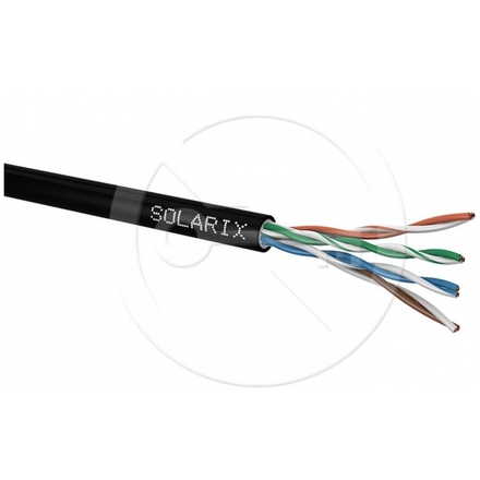 Instalační kabel Solarix CAT5E UTP PE Fca venkovní Gelový 305m/box SXKD-5E-UTP-PEG, 27655196