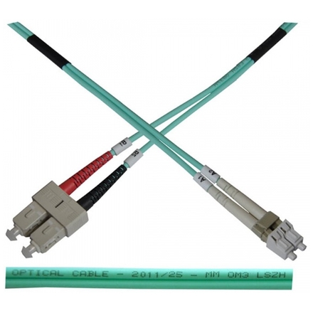 Optický patch kabel duplex LC-SC 50/125 MM 2m OM3, 5027106813