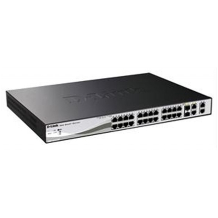 D-Link DES-1210-28P 24x100+2xGbit+2xSFP Smart/PoE+, DES-1210-28P