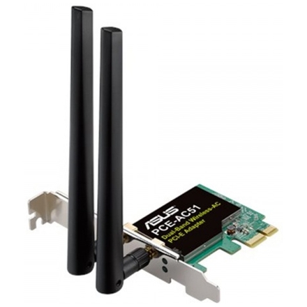 ASUS PCE-AC51 - Dualband WLAN PCI-E 802.11ac 300M, 90IG02S0-BO0010
