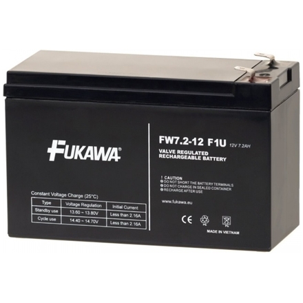 FIAMM Akumulátor FUKAWA FW 7.2-12 F1U (12V 7,2Ah) faston 4,8mm, 12341