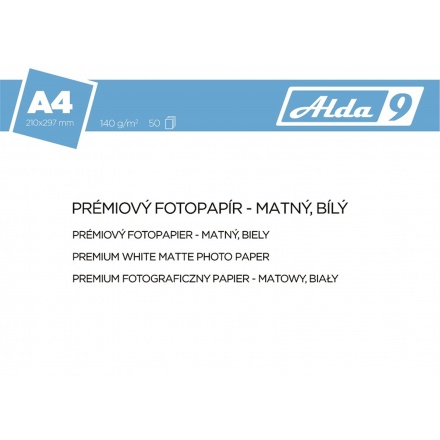 Comgad ALDA9 Fotopapír A4 140 g/m2, prem.matný,50 listů, PAP58