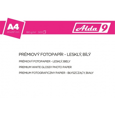 Comgad ALDA9 Fotopapír A4 180 g/m2, prem. lesklý,500listů, PAP31