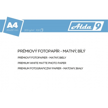 Comgad ALDA9 Fotopapír A4 200 g/m2, prem. matný, 100listů, PAP62