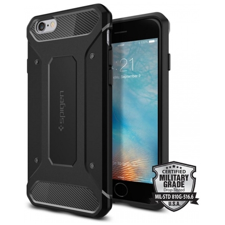 OCHRANNÝ KRYT (TPU) SPIGEN Rugged Armor PRO APPLE 6/6S černý, SGP11597