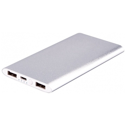 POWERBANK 5000mAh Li-pol 2xUSB (1A + 2.1A),stříbrn, PMPB5PS