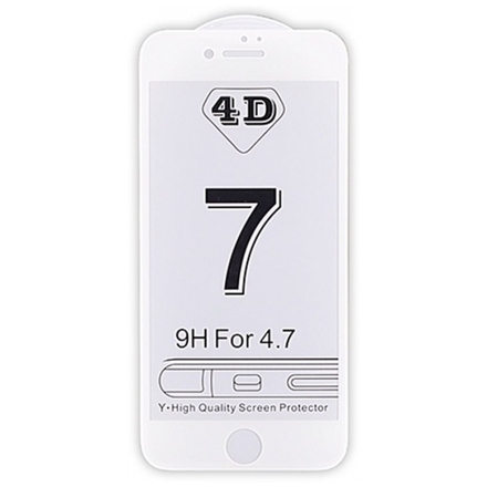 4D tvrzené sklo Apple iPhone 6 White (FULL GLUE), 8921251662309