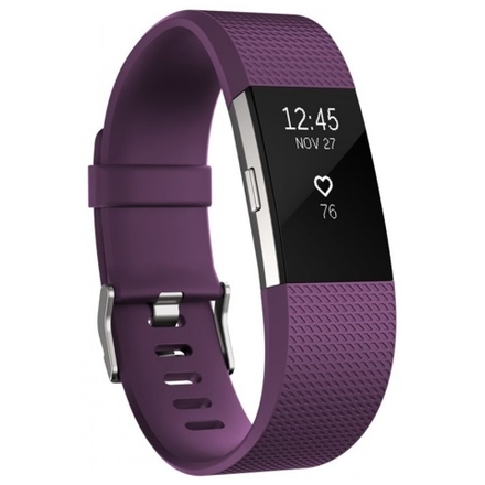 Fitbit Charge 2 Plum Silver - Large, FB407SPML-EU